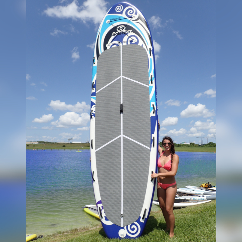 Solstice 16' Maori Giant Inflatable Paddleboard Multi-person SUP with Leash & 4 Paddles length
