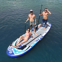 Thumbnail for Solstice 16' Maori Giant Inflatable Paddleboard Multi-person SUP with Leash & 4 Paddles lifestyle