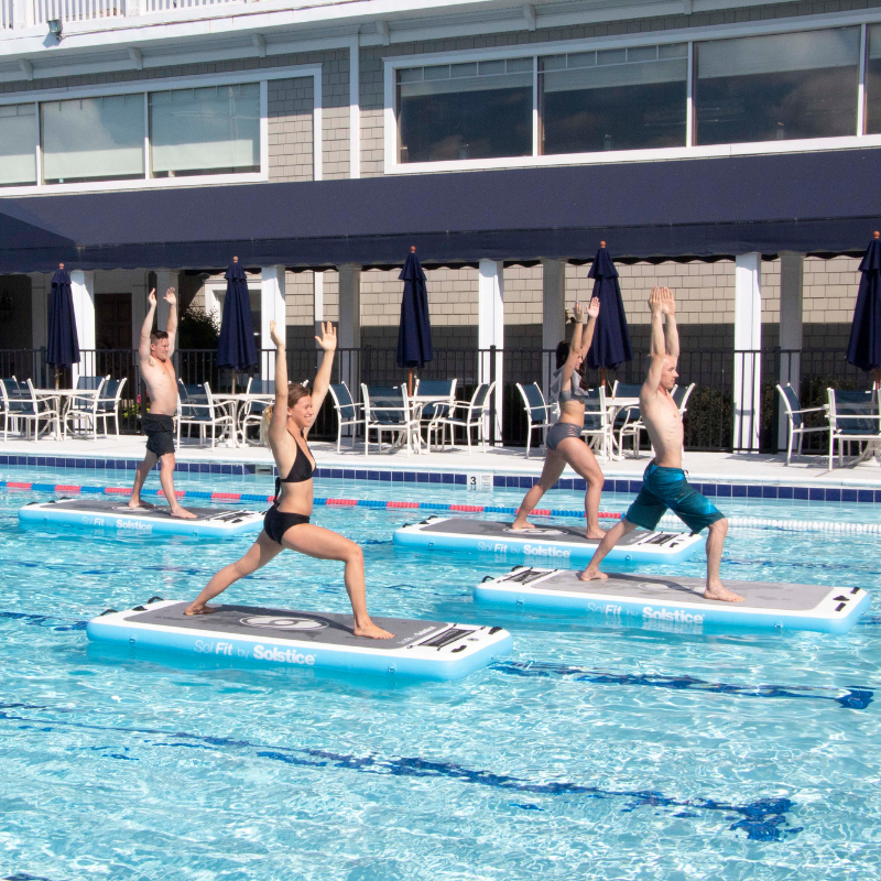 Solstice 7'10" Solfit Inflatable Yoga Fitness Mat when in the water