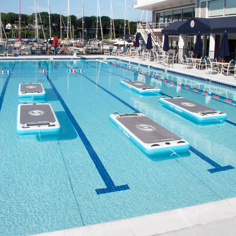 Solstice 7'10" Solfit Inflatable Yoga Fitness Mat in pool