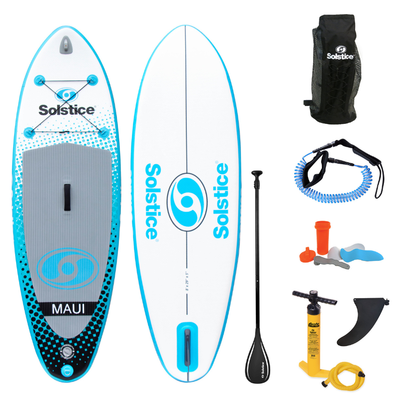 Solstice 8' Maui Inflatable Paddleboard All-Around SUP Full Kit package