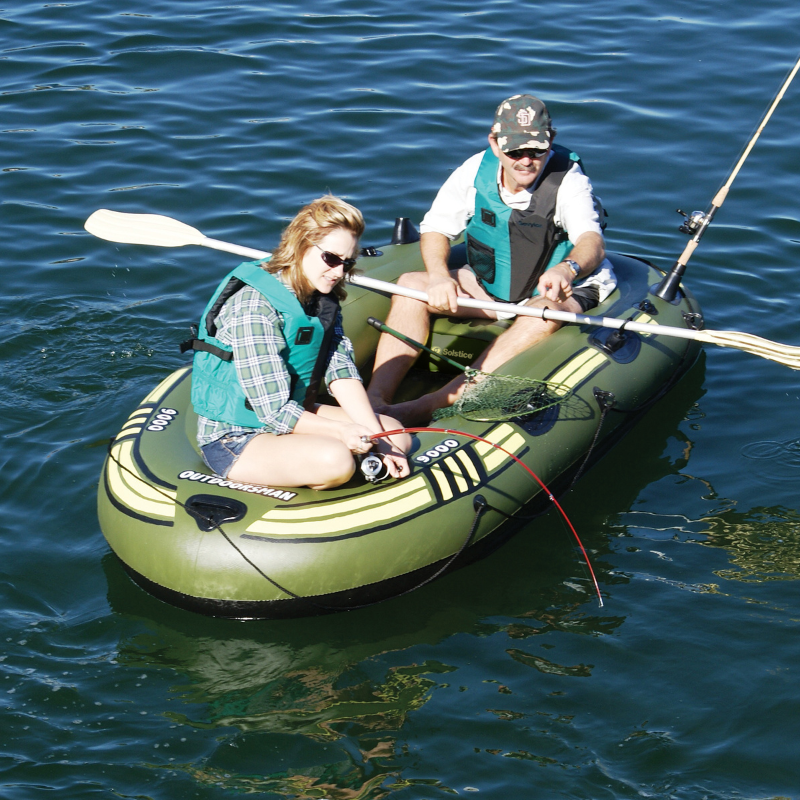 Solstice 9' x 4' Outdoorsman 9000 4-Person Fishing Inflatable Boat ...