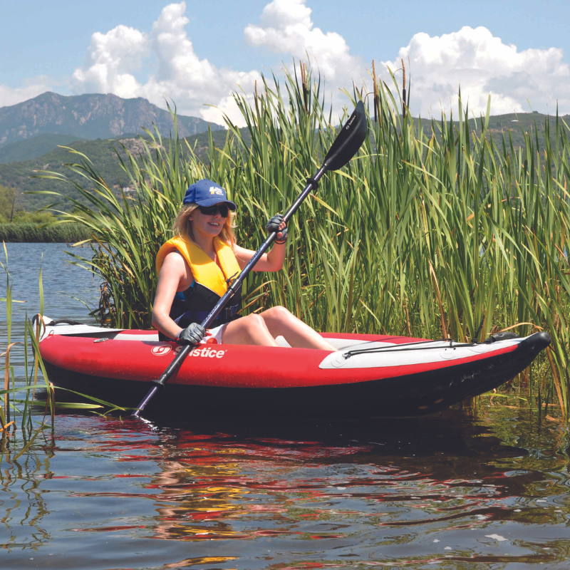 Solstice 9'6" x 35" Flare 1-person Whitewater Inflatable Kayak lifestyle