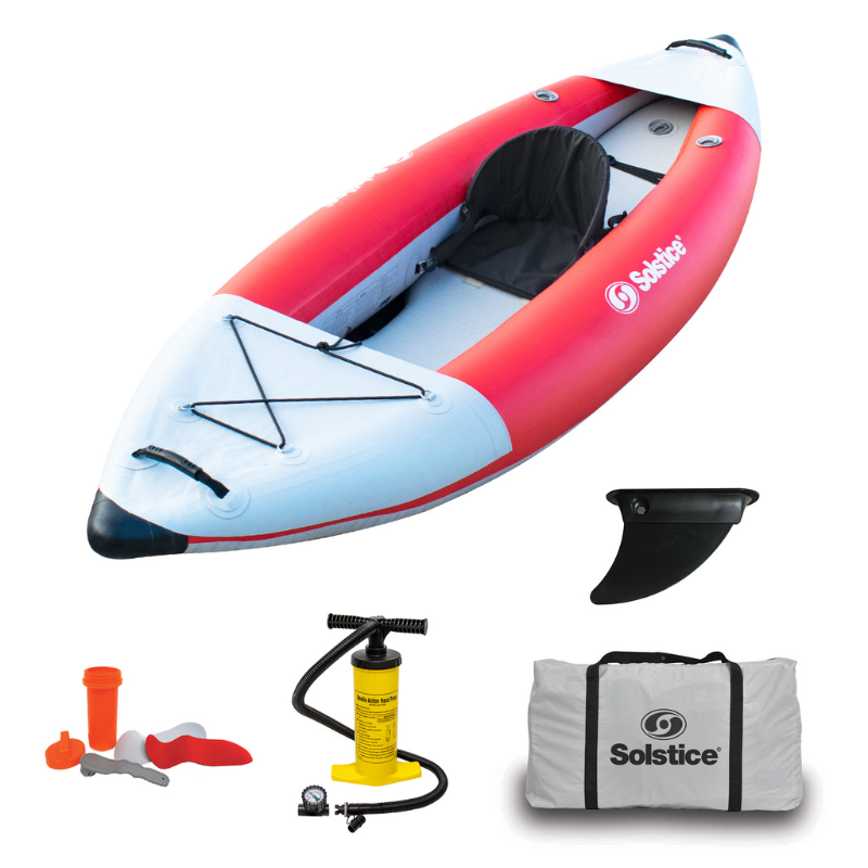 Solstice 9'6" x 35" Flare 1-person Whitewater Inflatable Kayak package