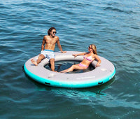 Thumbnail for Solstice Inflatable Circular Mesh Dock 8' x 8' - Good Wave