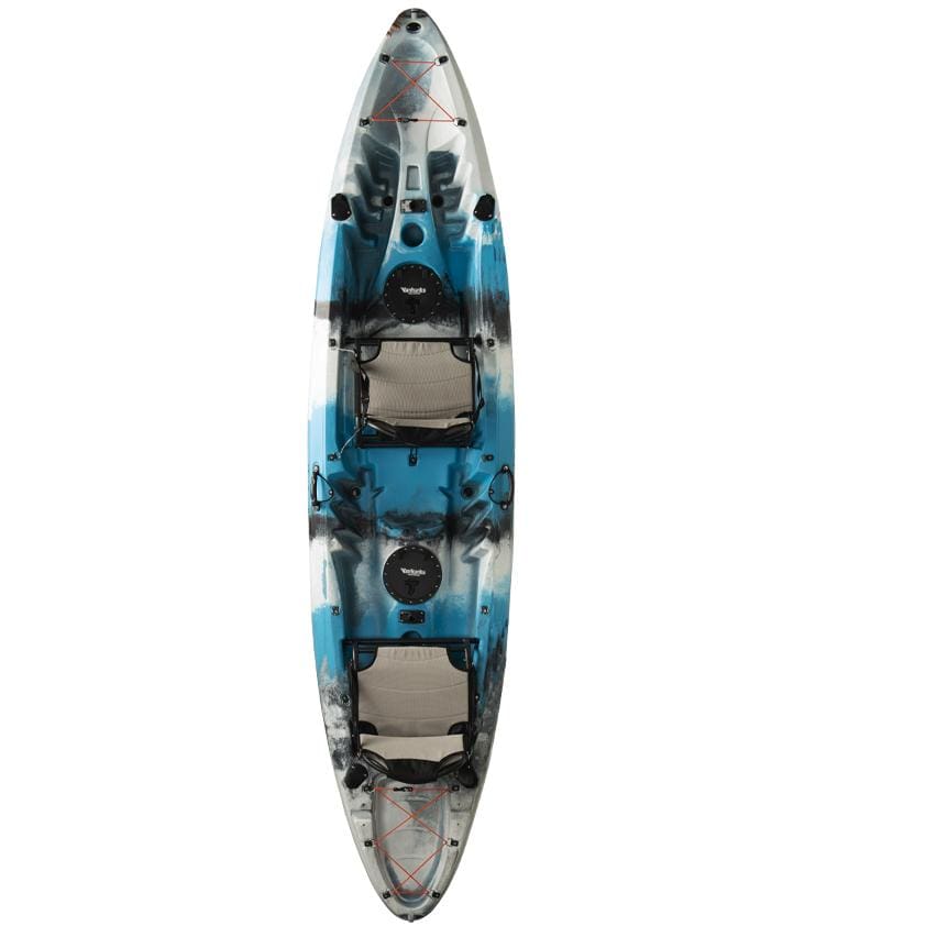 Vanhunks 12' Voyager Deluxe Tandem Fishing Kayak Blue