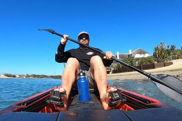 Vanhunks 13' Black Bass Fishing Kayak Orange Lifestyle 2